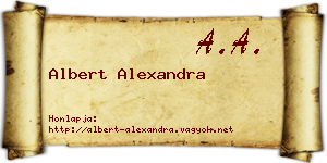 Albert Alexandra névjegykártya