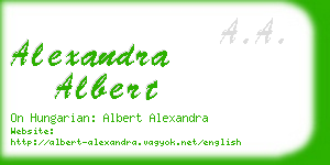 alexandra albert business card